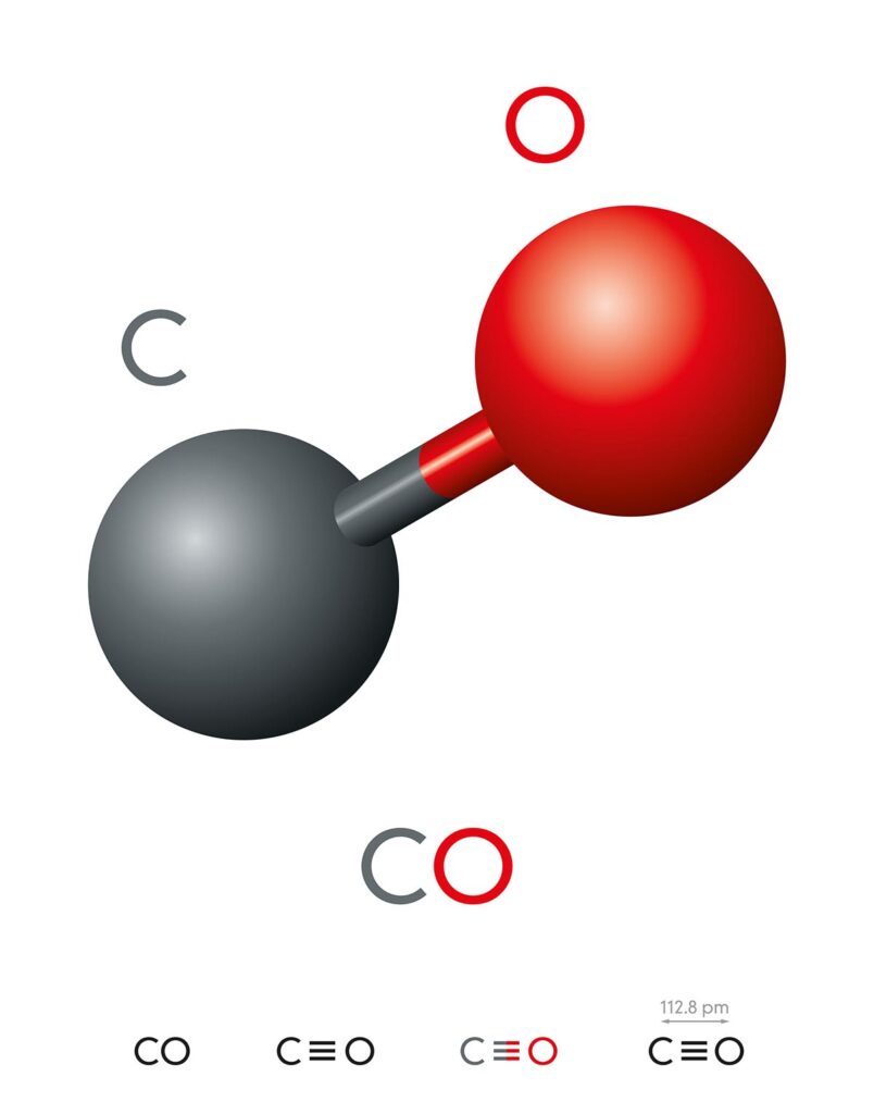 illustration of carbon monoxide molecule